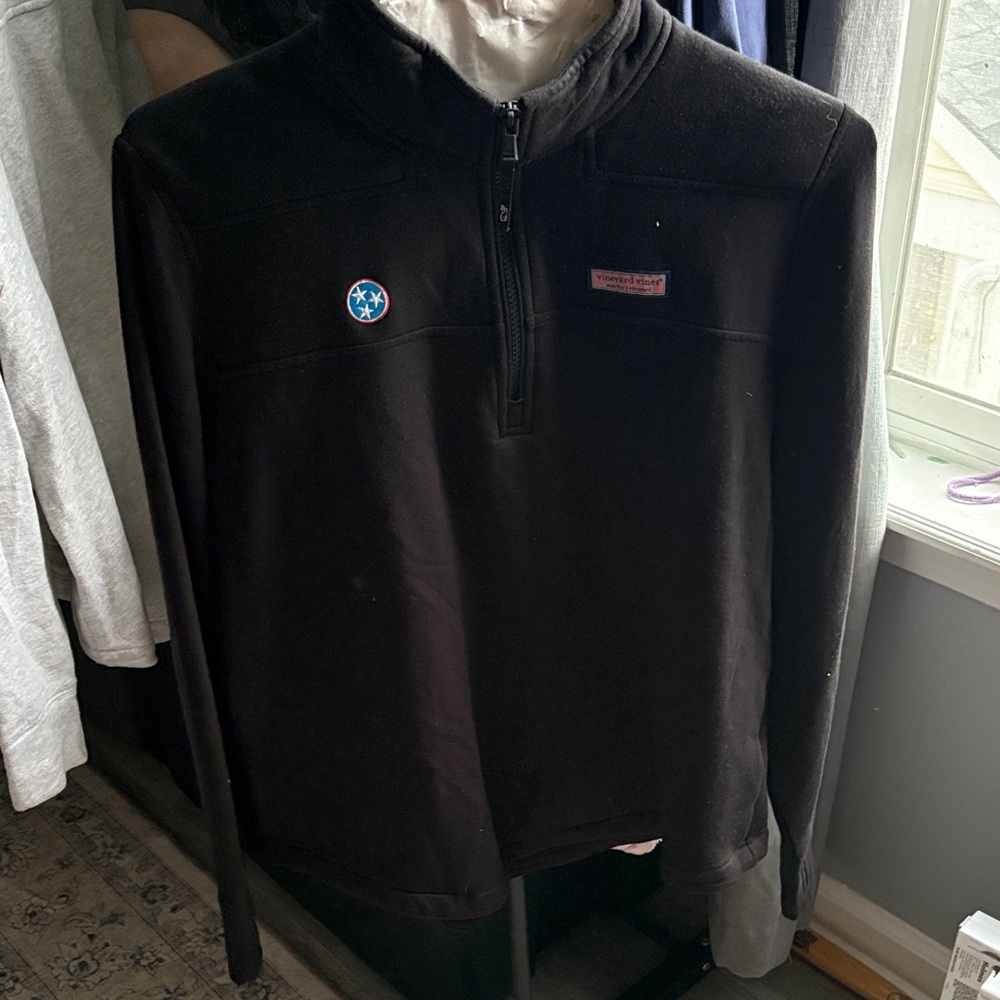Vineyard Vines Black Half-Zip Sweater